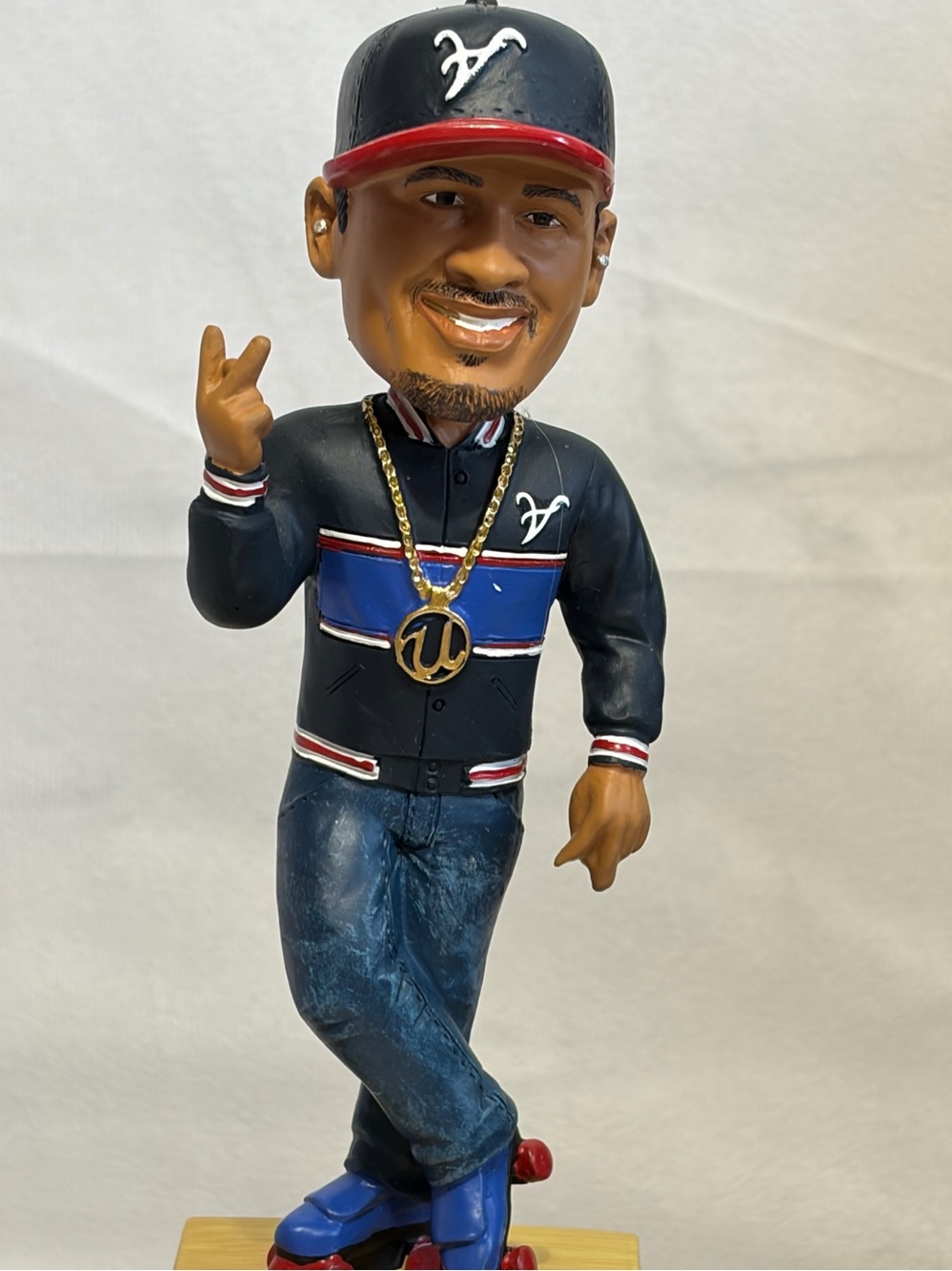 Usher Black, Blue and Red Decorative Home Cake Topper Figurine